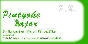 pintyoke major business card
